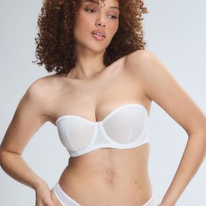 SHEER X UNLINED STRAPLESS BRA