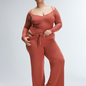 SLEEK STITCH MODAL MID-RISE SLEEP PANT