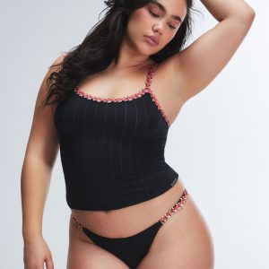 SLEEK STITCH MODAL ROSETTE-TRIM SLEEP CAMI