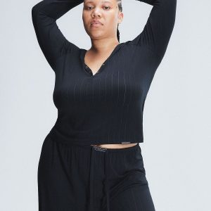 SLEEK STITCH MODAL SLEEP HENLEY
