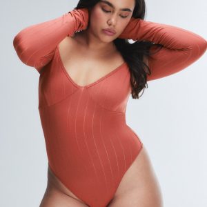 SLEEK STITCH MODAL SLEEP LONG-SLEEVE BODYSUIT