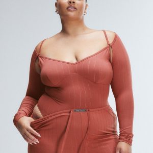 SLEEK STITCH MODAL SLEEP LONG-SLEEVE BODYSUIT