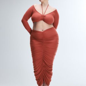 SLEEK STITCH MODAL RUCHED SKIRT