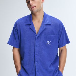 TERRY EASE BUTTON-UP SHIRT