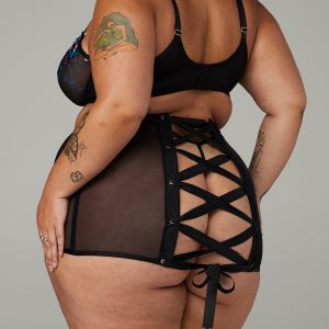 WALLFLOWER LACE-UP SKIRT
