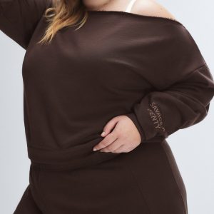 WEEKENDER TERRY CUT-OFF SWEATSHIRT