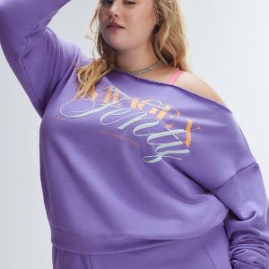 WEEKENDER TERRY CUT-OFF SWEATSHIRT