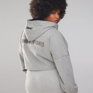 ESSENTIAL CROPPED HOODIE WITH LOGO