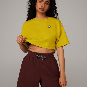 ESSENTIAL HEAVY JERSEY BACK PAGE CROPPED TEE