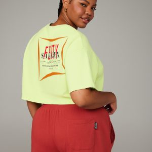 ESSENTIAL HEAVY JERSEY BACK PAGE CROPPED TEE