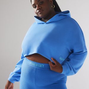ESSENTIAL TERRY SCOPE LOGO CROPPED HOODIE