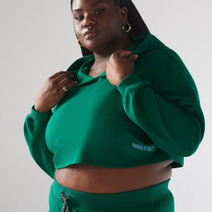 ESSENTIAL TERRY SCOPE LOGO CROPPED HOODIE
